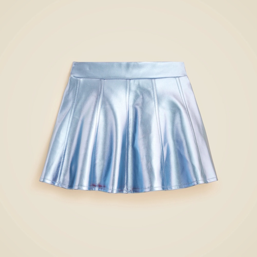 J.Crew Girls’ L’Amour Long-Sleeve Sequin Heart Tee/Metallic Faux Leather Skirt—M - Picture 11 of 12